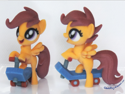 Size: 2000x1500 | Tagged: safe, artist:deathpwny, scootaloo, 3d print, photo, scooter, solo