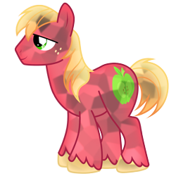 Size: 1000x1000 | Tagged: safe, artist:earthstar01, big macintosh, crystal pony, earth pony, crystallized, male, race swap, simple background, solo, stallion, transparent background