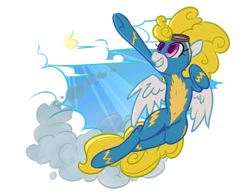 Size: 1024x794 | Tagged: safe, artist:inlucidreverie, surprise, belly button, simple background, solo, transparent background, wonderbolts, wonderbolts uniform