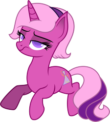 Size: 3383x3754 | Tagged: safe, artist:illumnious, oc, oc only, oc:flares midnight, pony, unicorn, .ai available, female, simple background, smugface, solo, transparent background, vector