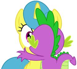 Size: 1211x1091 | Tagged: safe, artist:bluemeganium, artist:dashiesparkle, lemon hearts, spike, dragon, female, hundreds of users filter this tag, kissing, lemonspike, love, male, shipping, simple background, straight, transparent background, vector, vector edit