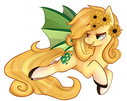 Size: 999x799 | Tagged: safe, artist:goshhhh, oc, oc only, oc:sunflower meadows, bat pony, pony, solo