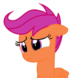 Size: 2200x2338 | Tagged: safe, artist:feelgoodpandemonium, artist:kuren247, scootaloo, crying, simple background, solo, sunburn, transparent background, vector, wavy mouth