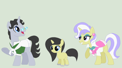 Size: 1122x628 | Tagged: safe, artist:deppressedunicorn, jet set, upper crust, oc, oc:inked, family, female, male, next generation, offspring, parent:jet set, parent:upper crust, parents:upperset, shipping, straight, upperset