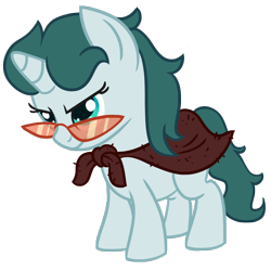 Size: 1500x1500 | Tagged: safe, artist:floots, oc, oc only, oc:aquaria lance, pony, unicorn, 2017 community collab, cape, clothes, derpibooru community collaboration, female, filly, glasses, simple background, solo, transparent background