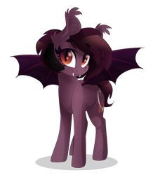 Size: 1771x1939 | Tagged: safe, artist:lolepopenon, oc, oc only, oc:dusky skies, bat pony, pony, fangs, simple background, solo, transparent background