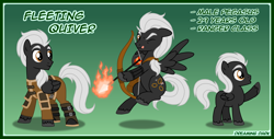 Size: 1000x509 | Tagged: safe, artist:kryptid, oc, oc only, pegasus, pony, arrow, bow (weapon), bow and arrow, clothes, dungeons and dragons, solo, uniform, younger