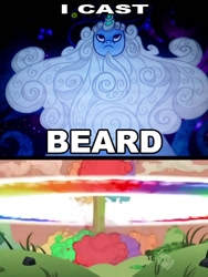 Size: 640x852 | Tagged: safe, edit, edited screencap, screencap, star swirl the bearded, equestria girls, lesson zero, rainbow rocks, atomic rainboom, beard, funny, image macro, manly, meme, muscle wizard