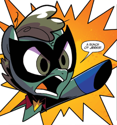 Size: 842x903 | Tagged: safe, idw, humdrum, spoiler:comic, spoiler:comicannual2014, humdrum (pony), reaction image, solo