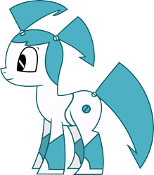 Size: 3000x3432 | Tagged: safe, artist:frankrt, jenny wakeman, my life as a teenage robot, ponified, simple background, solo, transparent background, vector