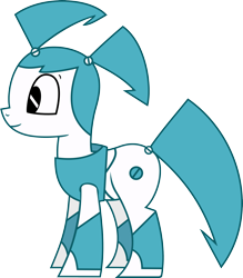 Size: 3000x3432 | Tagged: safe, artist:frankrt, jenny wakeman, my life as a teenage robot, ponified, simple background, solo, transparent background, vector