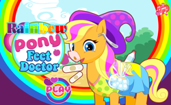 Size: 1055x647 | Tagged: safe, pony, bootleg, feet doctor, game, mane