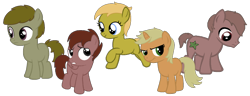 Size: 1000x385 | Tagged: safe, artist:peternators, artist:redmagepony, earth pony, pegasus, unicorn, cera, colt, crossover, don bluth, ducky, female, filly, littlefoot, male, petrie, ponified, spike (land before time), the land before time