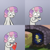 Size: 2000x2000 | Tagged: safe, sweetie belle, pony, unicorn, bandana, bipedal, exploitable meme, female, filly, gradient background, graffiti, hoof hold, horn, letter, meme, paper, solo, spray can, sweetie's note meme, two toned hair, vandalism, white coat