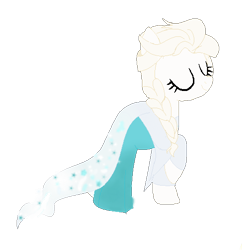 Size: 518x536 | Tagged: safe, artist:cutecutederpypony14, artist:selenaede, elsa, frozen (movie), ponified, solo