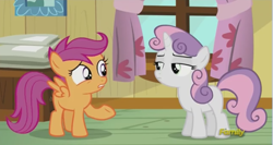 Size: 851x452 | Tagged: safe, screencap, apple bloom, scootaloo, sweetie belle, bloom and gloom, cute, cutie mark crusaders, disappointed