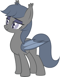 Size: 2310x2959 | Tagged: safe, artist:duskthebatpack, oc, oc only, oc:laguna, bat pony, pony, bedroom eyes, eyeshadow, female, mare, simple background, smiling, solo, transparent background, vector