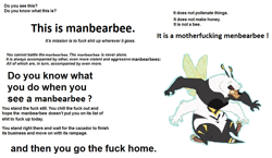 Size: 1046x606 | Tagged: safe, bee, bugbear, slice of life (episode), extreme advertising, manbearpig, monster, south park, vulgar