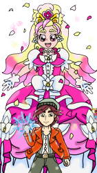 Size: 2160x3840 | Tagged: safe, normal norman, equestria girls, background human, cure flora, go princess precure, persona, precure