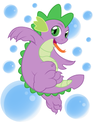 Size: 945x1233 | Tagged: safe, artist:atwy, artist:thewildcoon, spike, dragon, solo, tongue out