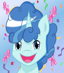 Size: 1280x1440 | Tagged: safe, artist:toughbluff, part of a set, party favor, pony, unicorn, avatar, bust, looking at you, male, portrait, solo, stallion