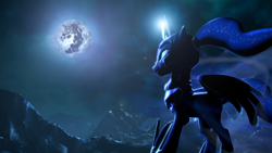 Size: 1920x1080 | Tagged: safe, artist:argodaemon, nightmare moon, 3d, mare in the moon, moon, solo, source filmmaker