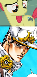 Size: 384x800 | Tagged: safe, apple bloom, bloom and gloom, diamond is unbreakable, jojo's bizarre adventure, jotaro kujo