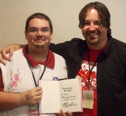 Size: 3169x2905 | Tagged: safe, human, conan royal, irl, irl human, m.a. larson, m.a. larson's beautiful smile, pennyroyal academy, photo, trotcon, trotcon 2015