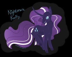 Size: 1024x814 | Tagged: safe, artist:jellybeanbullet, nightmare rarity, pony, unicorn, female, mare, solo