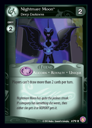 Size: 360x503 | Tagged: safe, derpibooru import, nightmare moon, absolute discord, ccg, enterplay