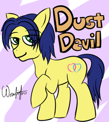 Size: 626x700 | Tagged: safe, artist:wormlight, oc, oc only, oc:dust devil, pony, male, stallion