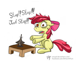 Size: 997x802 | Tagged: safe, artist:faroth, apple bloom, bloom and gloom, crossover, inception, solo