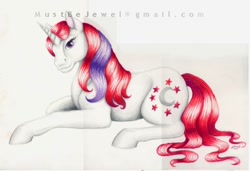 Size: 696x476 | Tagged: safe, artist:mustbejewel, moondancer (g1), g1, solo, traditional art