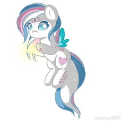 Size: 900x900 | Tagged: safe, artist:submerged08, star catcher, pegasus, pony, g3, cute, female, literal, mare, pun, solo, tangible heavenly object, visual pun