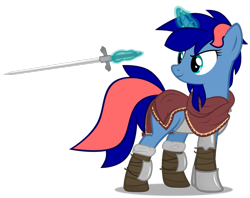 Size: 1280x1016 | Tagged: safe, artist:mrlolcats17, oc, oc only, oc:ryo, pony, unicorn, armor, dark souls, solo, sword