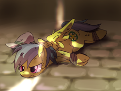 Size: 800x600 | Tagged: safe, artist:yosixi, daring do, pegasus, pony, bondage, female, mare, rope, solo, tied up, unsexy bondage