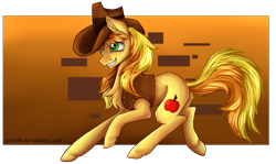 Size: 1495x891 | Tagged: safe, artist:gela98, braeburn, earth pony, pony, cowboy hat, male, solo, two toned mane