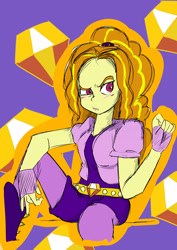 Size: 2480x3507 | Tagged: safe, artist:amazingpuffhair, adagio dazzle, equestria girls, blushing, solo