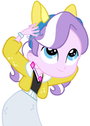 Size: 3000x4217 | Tagged: safe, artist:cool77778, diamond tiara, equestria girls, equestria girls (movie), absurd resolution, pony ears, simple background, solo, transparent background, vector