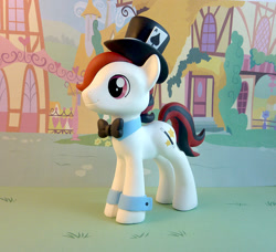 Size: 900x821 | Tagged: safe, artist:krowzivitch, oc, oc only, oc:hocus pocus, pony, bowtie, craft, figurine, hat, irl, photo, sculpture, solo, top hat