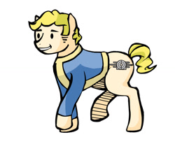 Size: 900x812 | Tagged: artist needed, safe, earth pony, pony, 8chan, fallout, ponified, solo, vault boy