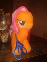 Size: 720x960 | Tagged: artist needed, safe, babs seed, bloom and gloom, irl, photo, plushie, scissors