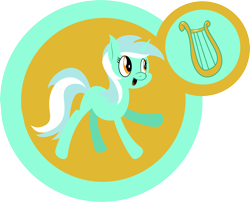 Size: 2100x1700 | Tagged: safe, artist:v0jelly, lyra heartstrings, cutie mark, lyre, simple background, solo, transparent background, vector