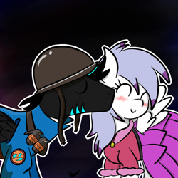 Size: 1024x1024 | Tagged: safe, artist:megajack, oc, oc only, kissing, team fortress 2