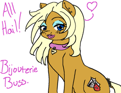 Size: 967x737 | Tagged: safe, artist:bijouteriebuss, oc, oc only, oc:bijouterie buss, big lips, bimbo, cute, tan