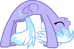 Size: 2159x1424 | Tagged: safe, artist:wissle, cloudchaser, pegasus, pony, backbend, bridge stretch, eyes closed, female, flexible, mare, simple background, solo, stretching, transparent background, vector