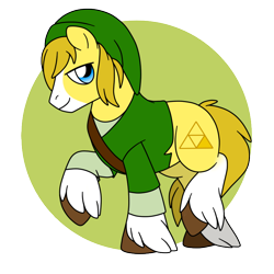 Size: 800x800 | Tagged: safe, artist:perfectpinkwater, link, nintendo, ponified, simple background, super smash bros., the legend of zelda, transparent background, unshorn fetlocks