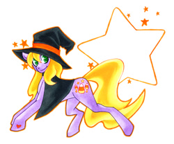 Size: 677x563 | Tagged: safe, artist:whiskey-wager, abra-ca-dabra, g3, g3 to g4, generation leap, halloween, solo