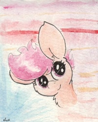 Size: 686x854 | Tagged: safe, artist:slightlyshade, derpibooru import, scootaloo, solo, traditional art