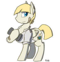 Size: 2672x2737 | Tagged: safe, artist:erthilo, oc, oc only, oc:marshmallow sundae, pegasus, pony, fallout equestria, fallout equestria: outlaw, simple background, solo, transparent background